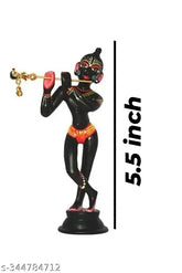 Pure brass standing Krishna statue, Indian Krishna idol for home or office temple decoration, 55-inch